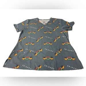 Sage Green Friends Central Perk Scrubs Women’s XL